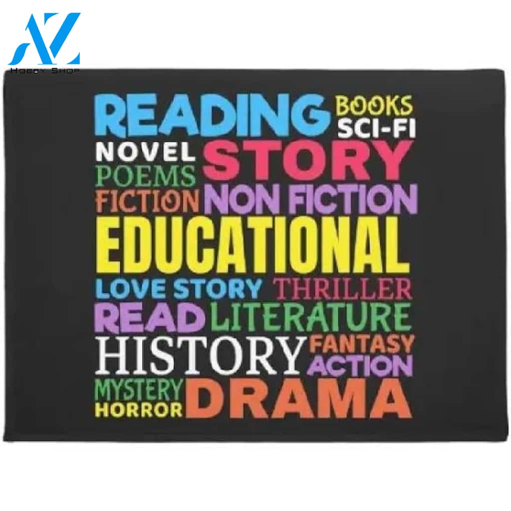 Love Reading Books Motivational Doormat Housewarming Gift Family Welcome Mat Gift for Friend Family