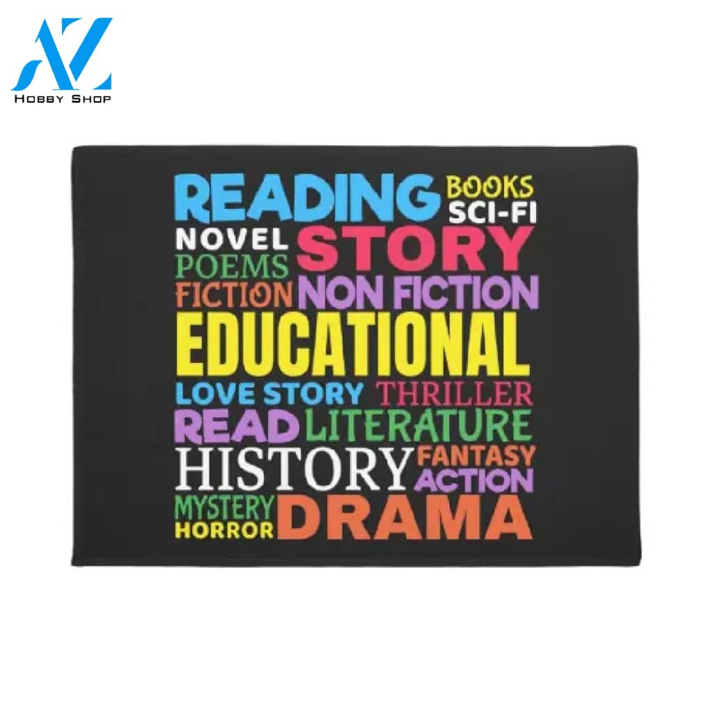 Love Reading Books Motivational Doormat Housewarming Gift Family Welcome Mat Gift for Friend Family