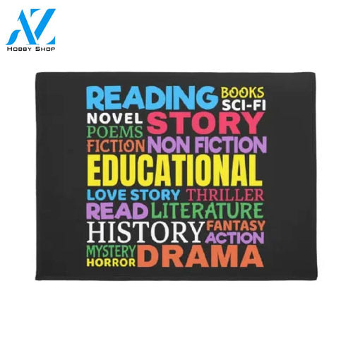 Love Reading Books Motivational Doormat Housewarming Gift Family Welcome Mat Gift for Friend Family