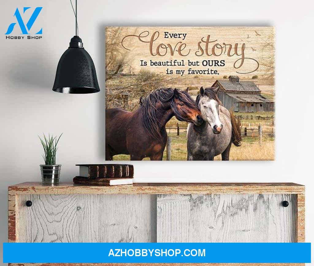 Love story Horse Wall Art Canvas