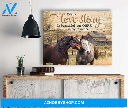 Love story Horse Wall Art Canvas