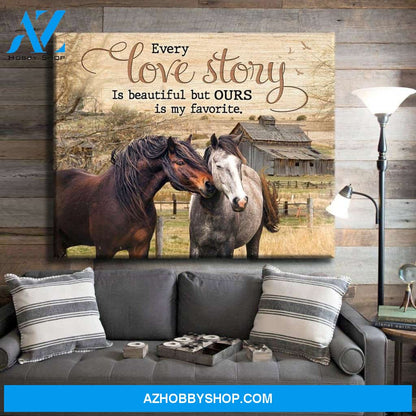 Love story Horse Wall Art Canvas
