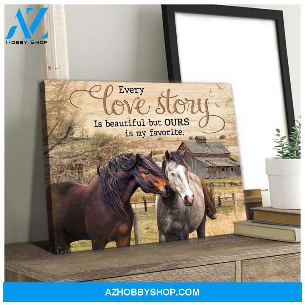 Love story Horse Wall Art Canvas