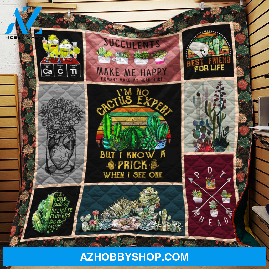 Love Succulent Fleece Blanket