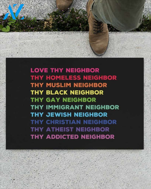 Love Thy Neighbor Doormat | Welcome Mat | House Warming Gift