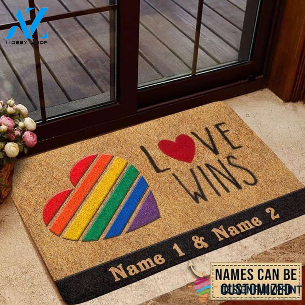 Love Wins Doormat LH LGBT Doormat Pride Gift For LGBT