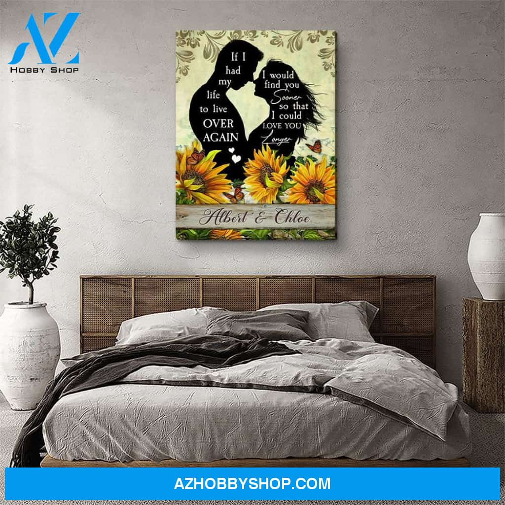 Love You Longer - Personalized Custom Name Canvas