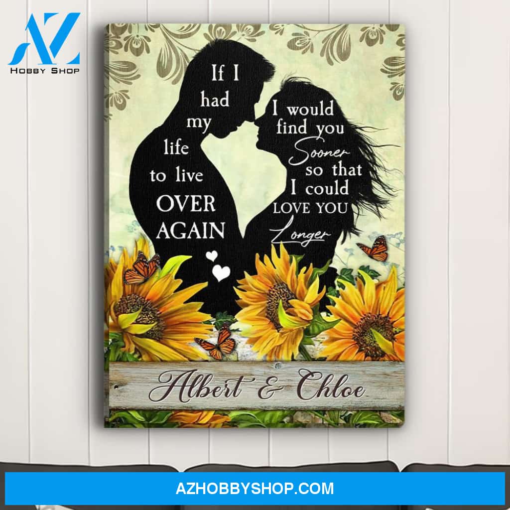 Love You Longer - Personalized Custom Name Canvas