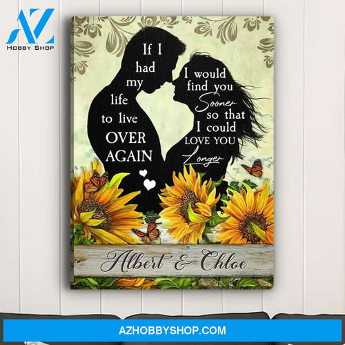 Love You Longer - Personalized Custom Name Canvas