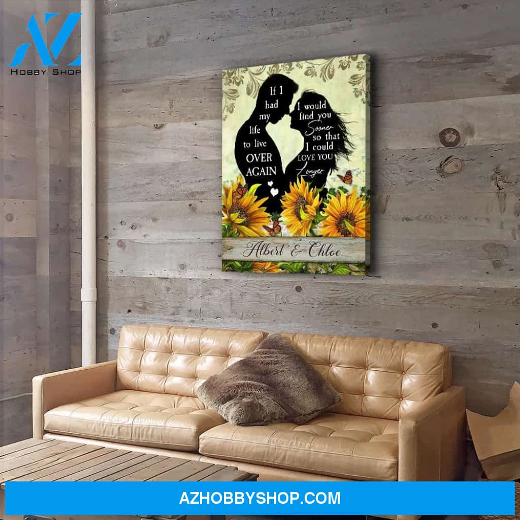 Love You Longer - Personalized Custom Name Canvas