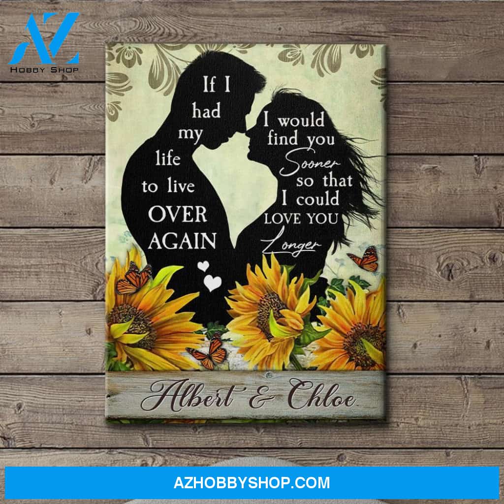 Love You Longer - Personalized Custom Name Canvas