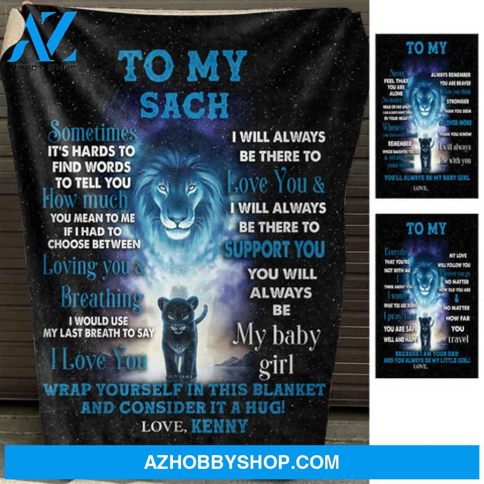 Love You My Baby Girl - Personalized Blanket - Gift For Daughter