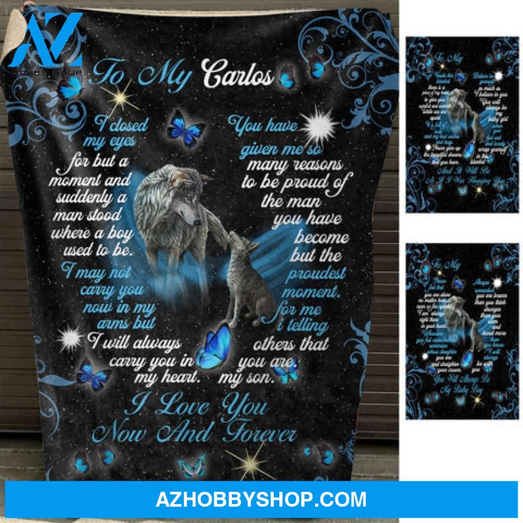 Love You Now And Forever - Personalized Blanket - Gift For Son