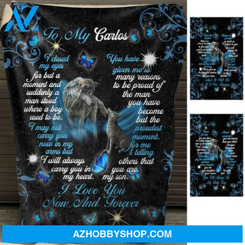 Love You Now And Forever - Personalized Blanket - Gift For Son
