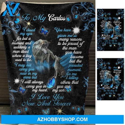 Love You Now And Forever - Personalized Blanket - Gift For Son