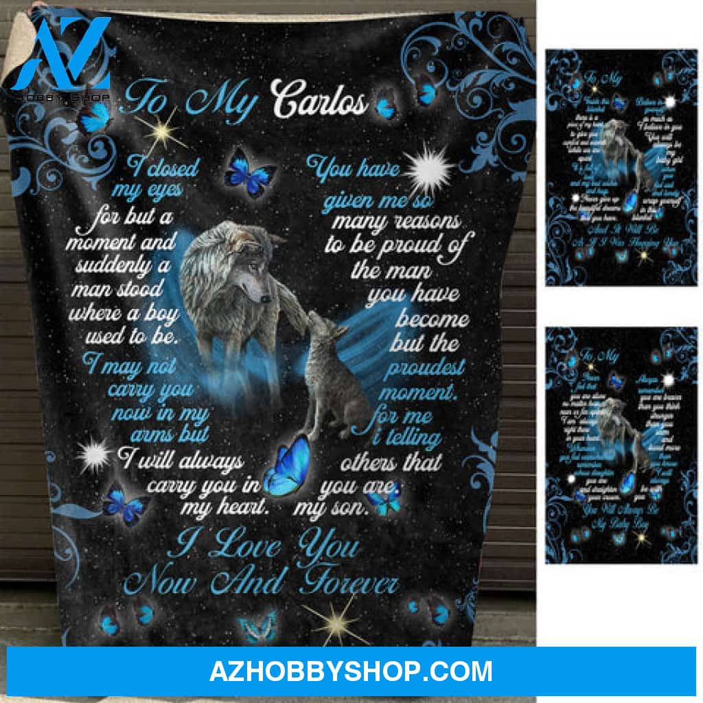 Love You Now And Forever - Personalized Blanket - Gift For Son