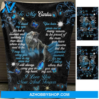 Love You Now And Forever - Personalized Blanket - Gift For Son