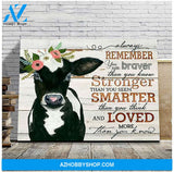 Loved more than you know Cow Canvas Wall Art, Wall Decor Visual Art