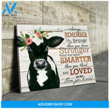 Loved more than you know Cow Canvas Wall Art, Wall Decor Visual Art