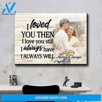 Loved You Then Custom Photo Premium Canvas