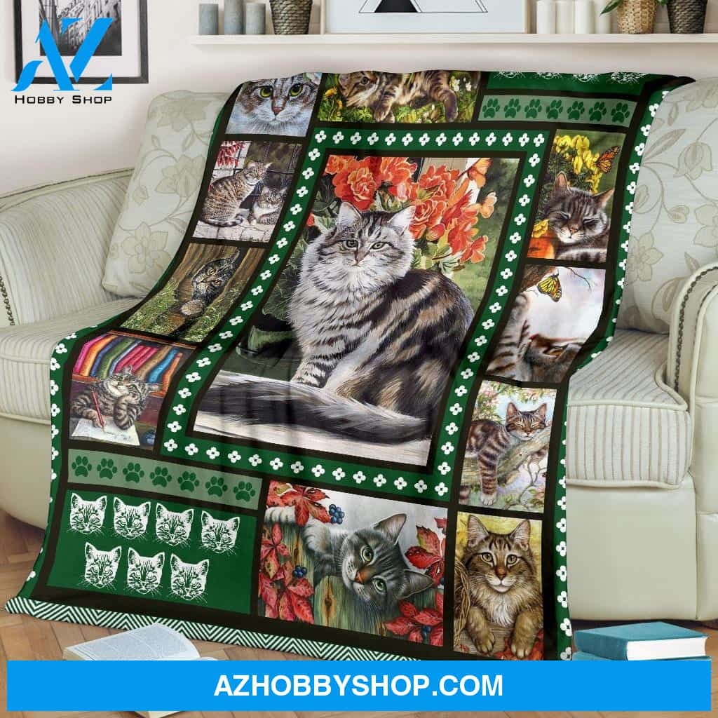 Lovely Cat Fleece Blanket Gift Idea For Cat Lovers Gift For Friend Gift For Family Home Decor Bedding Couch Sofa Soft And Comfy Cozy