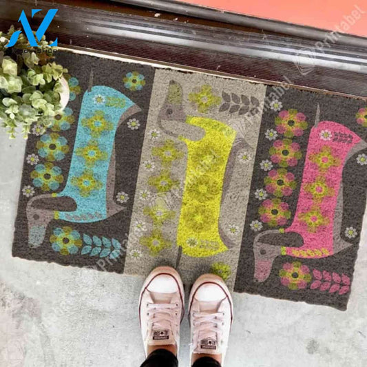 Lovely Dachshunds Home Decor Doormat - Welcome Mat - House Warming Gift