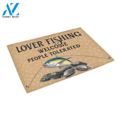 Lover Fishing Welcome Printed Doormat Home Decor