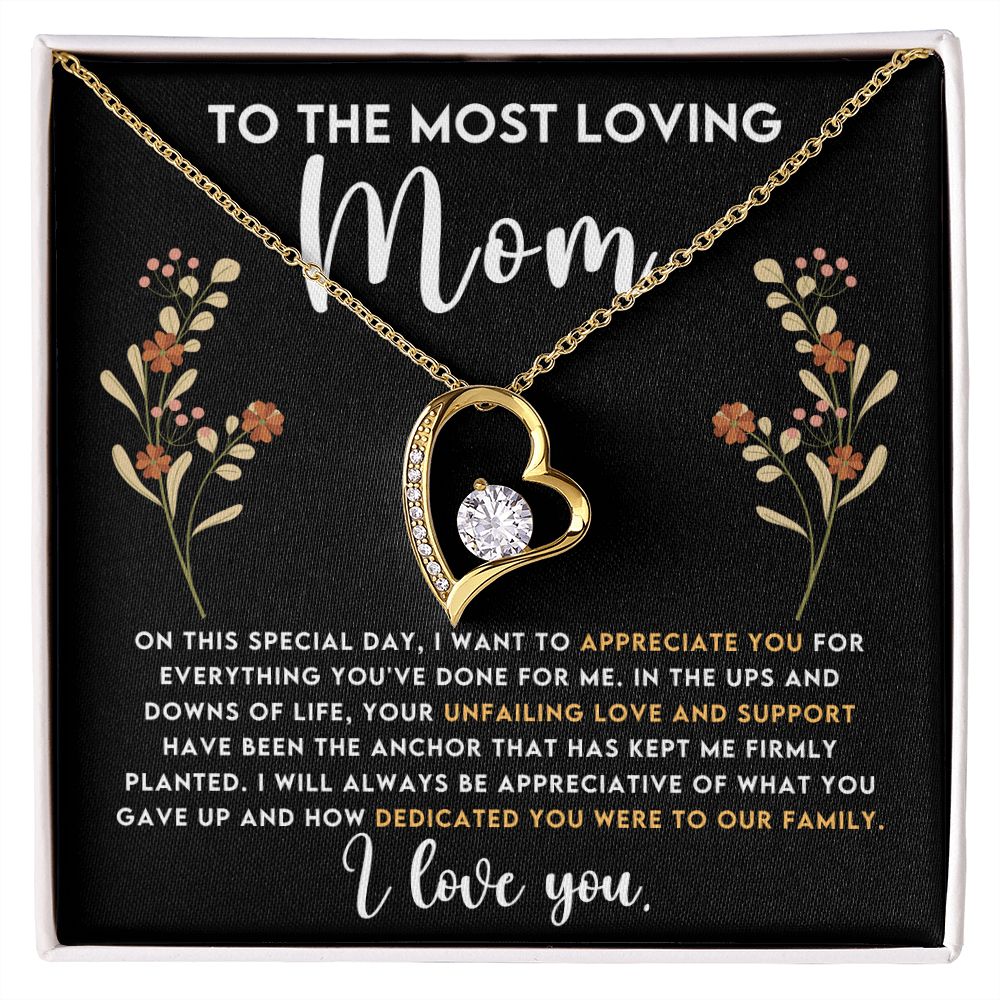 Loving Mom Forever Love Heart Necklace
