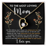 Loving Mom Forever Love Heart Necklace