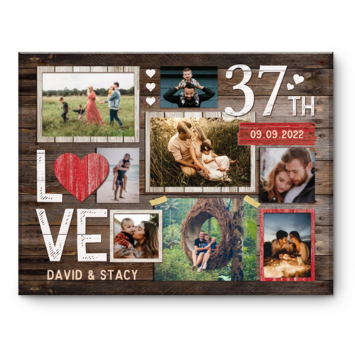 37th Wedding Anniversary Gift, 37th Anniversary Photo Collage, 37th Anniversary Gift