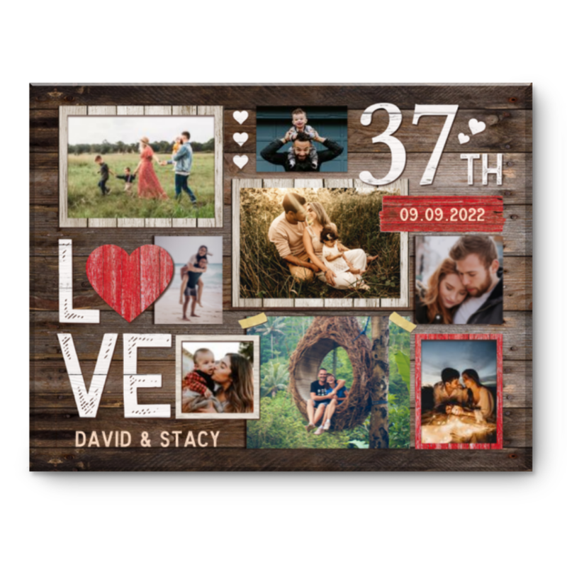 37th Wedding Anniversary Gift, 37th Anniversary Photo Collage, 37th Anniversary Gift