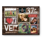 37th Wedding Anniversary Gift, 37th Anniversary Photo Collage, 37th Anniversary Gift