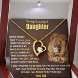 Dad to Daughter Necklace - Forever Love Necklace - Necklace Gift for Daughter from Dad