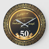 Luxury Golden 50Th Anniversary Ornamental Clock