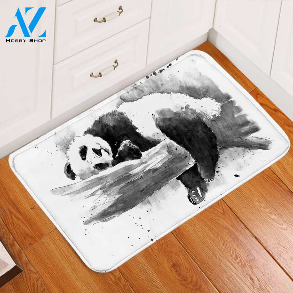 Lying Panda Door Mat