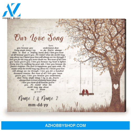 Lyrics Gift For Anniversary Customized Gift For Couple Canvas Print