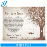 Lyrics Gift For Anniversary Customized Gift For Couple Canvas Print