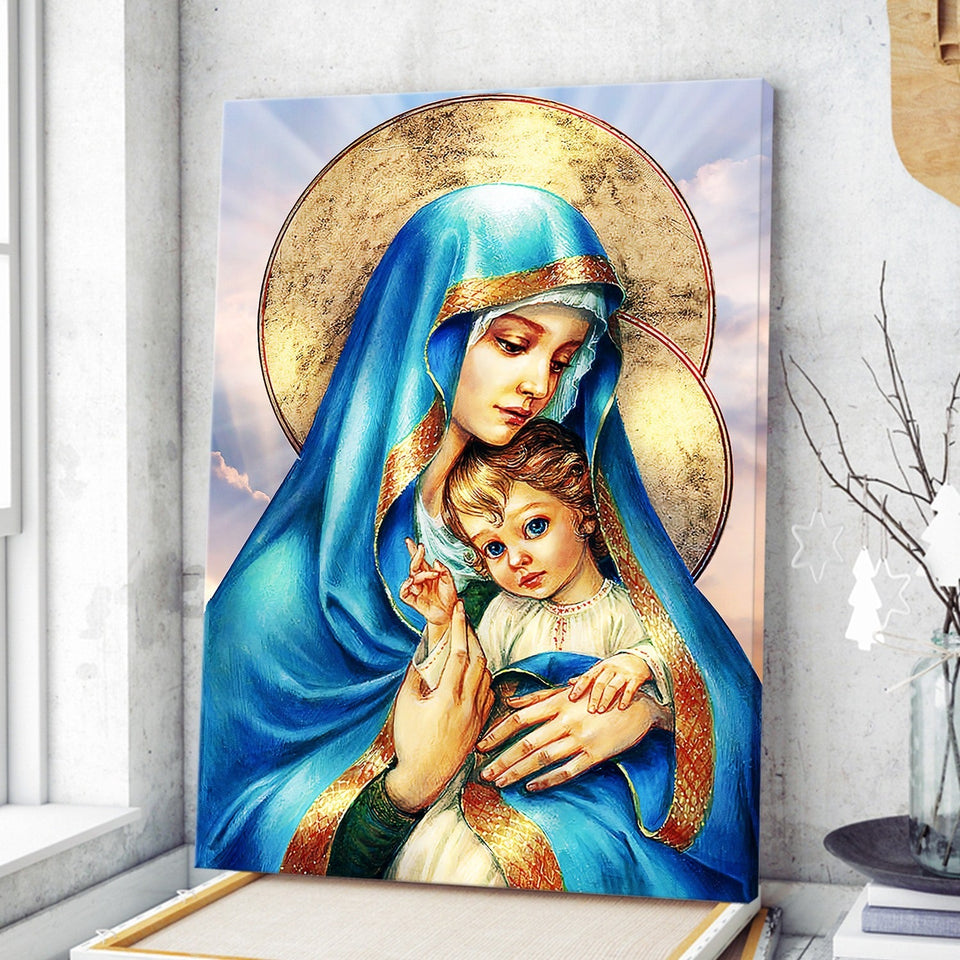 Jesus and Virgin Mary - Matte Canvas