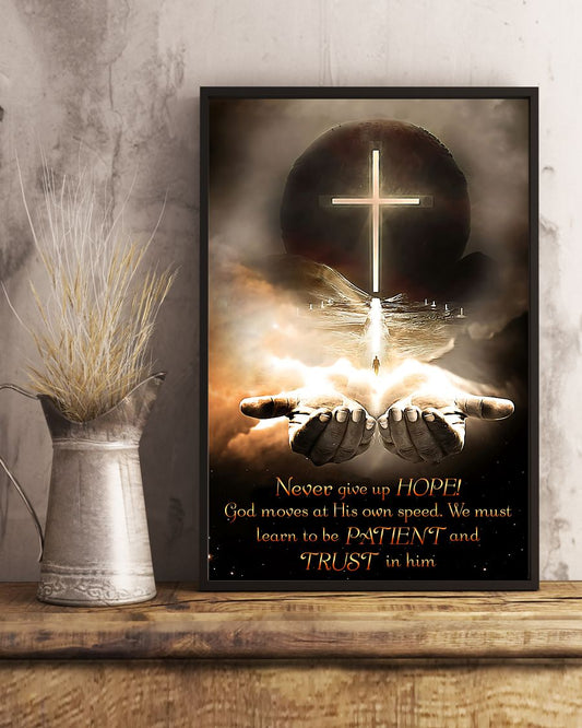 Jesus never give up hope - Matte Canvas