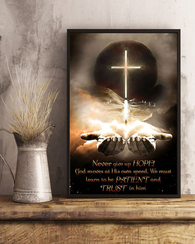 Jesus never give up hope - Matte Canvas