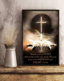 Jesus never give up hope - Matte Canvas