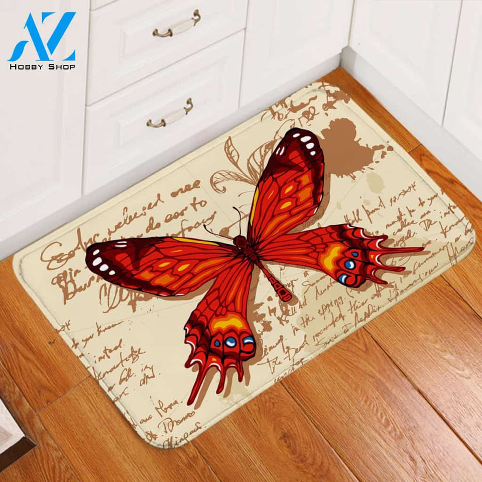 Machaon Butterfly Letter Door Mat