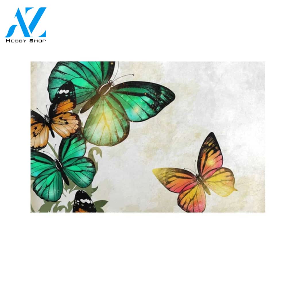 Magic Butterflies Doormat Indoor and Outdoor Doormat Entrance Rug Sweet Home Decor Housewarming Gift Gift for Butterfly Lovers Gift Idea