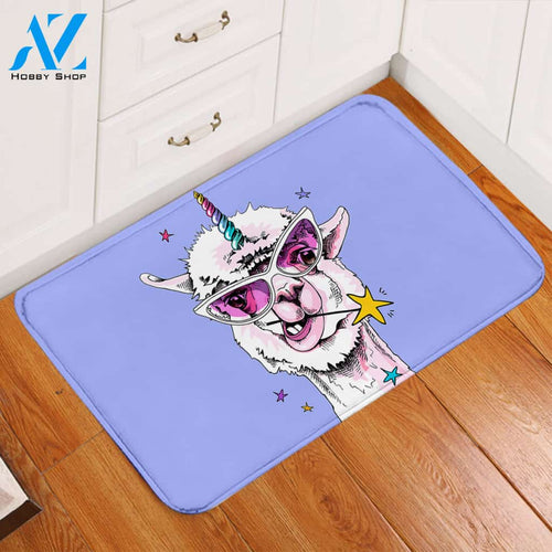 Magic Llama Indigo Door Mat