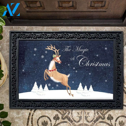 Magic of Christmas Reindeer Doormat - 18" x 30"