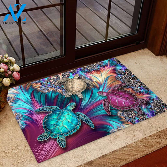 Magic Turtles Wildlife Indoor And Outdoor Doormat Warm House Gift Welcome Mat Funny Birthday Gift For Turtle Lovers