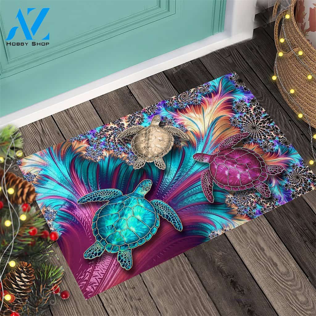 Magic Turtles Wildlife Indoor And Outdoor Doormat Warm House Gift Welcome Mat Funny Birthday Gift For Turtle Lovers