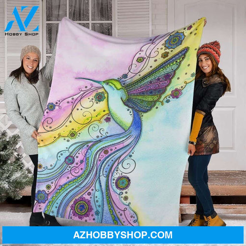 Magical Hummingbird Fleece Blanket