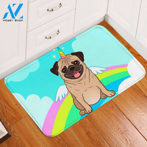 Magical Pug Rainbow Door Mat