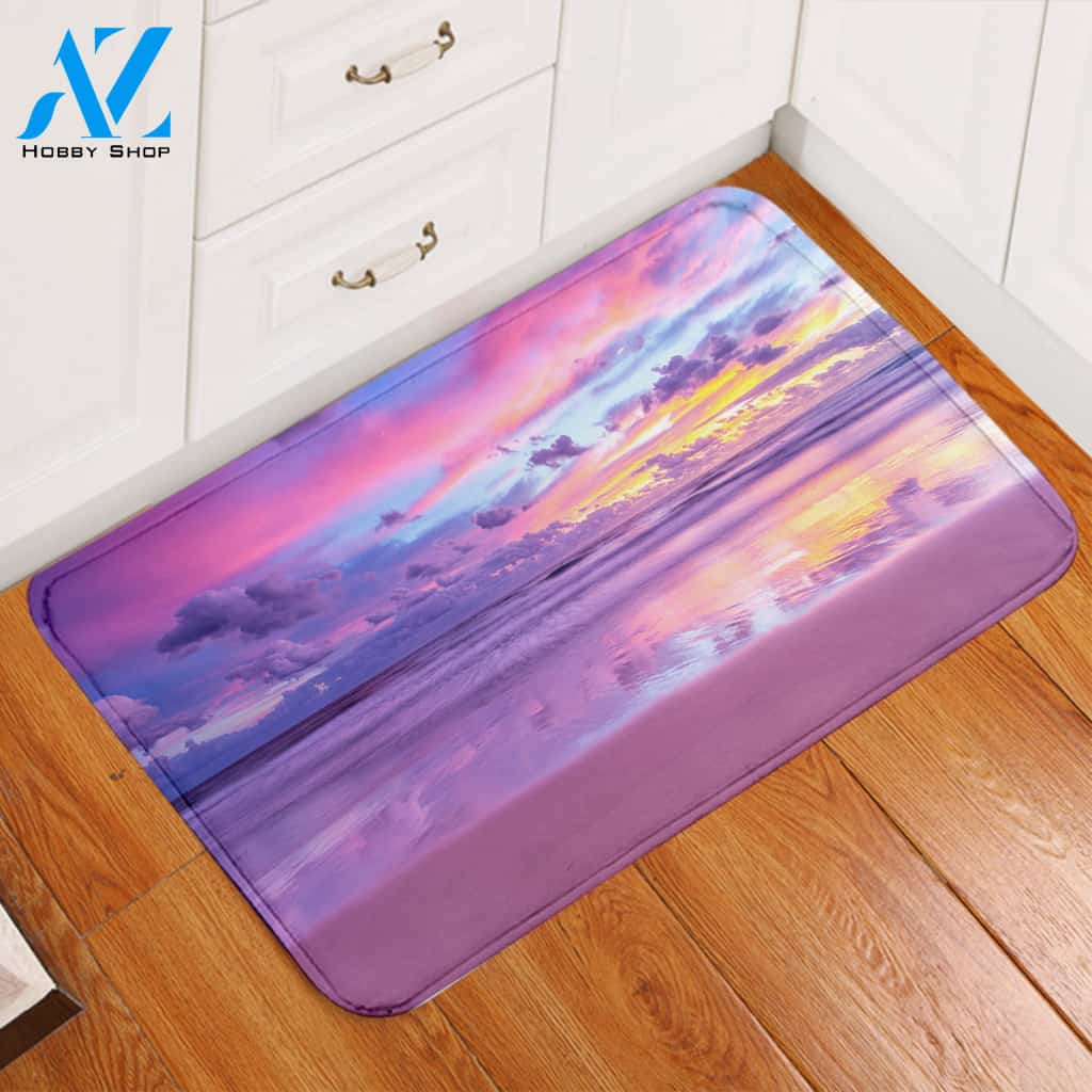 Magical Purplish Sunset Door Mat